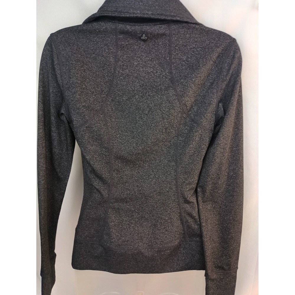 prana gray zip up work Office athleisure Athletic workout casual S Jacket - Picture 7 of 7